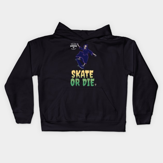 Skate or Die Venice Beach Professional Skateboarding Tournament Kids Hoodie by TSHIRT PLACE